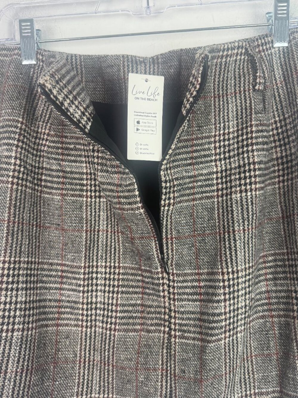 NWT Cupshe Plaid Button Mini Skirt Size XL NEW - Picture 8 of 8